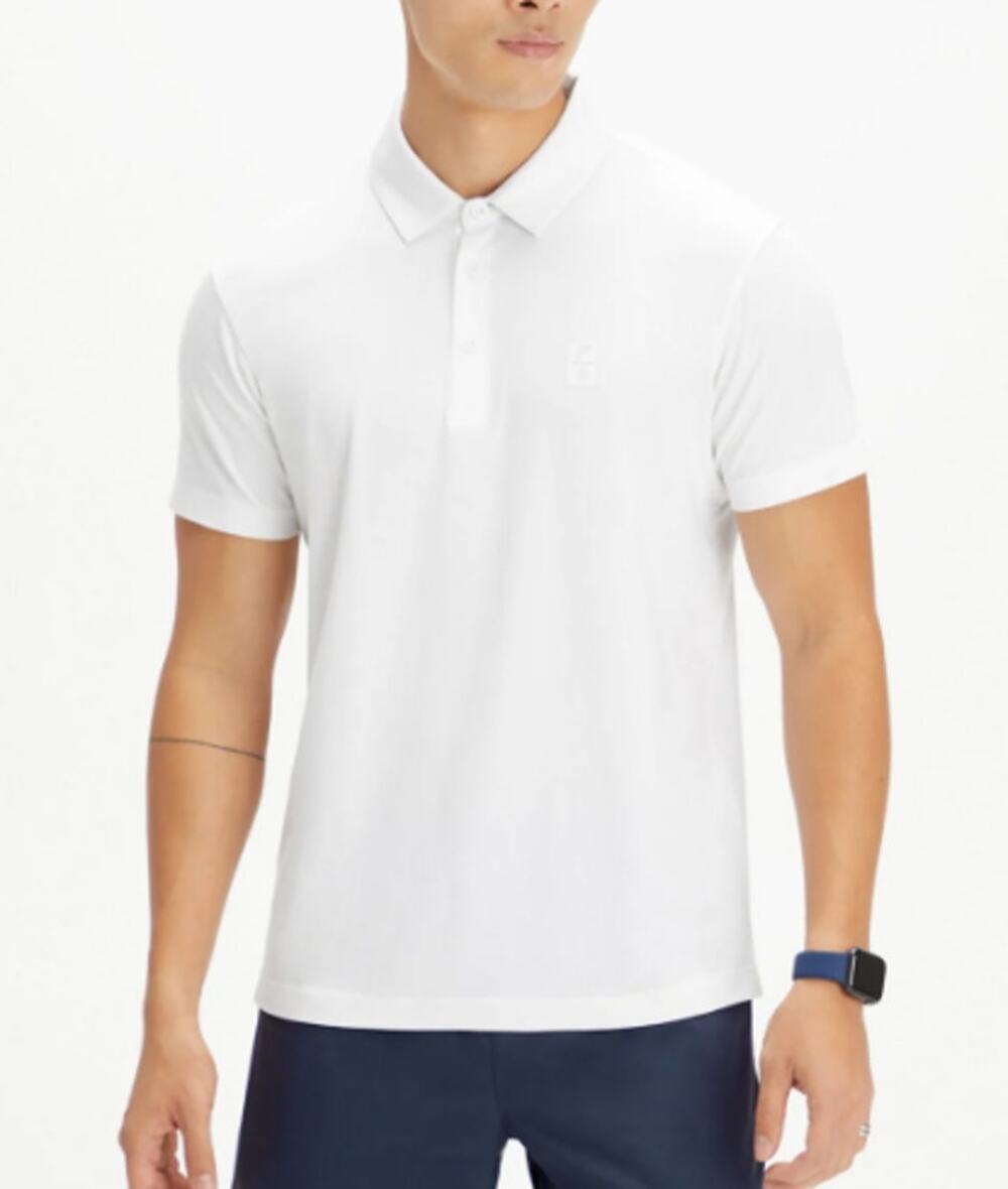 Fabletics Men's The 24/7 Polo Universal Tennis white short sleeve shirt XXL NWT